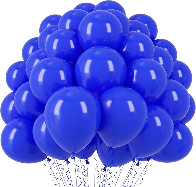 110pcs Royal Blue Balloons 12inch Blue Latex Party Balloons for Graduation, Wedding, Birthday, New Year, Baby Shower, Anniversary, Baseball, Nautical Party Decorations