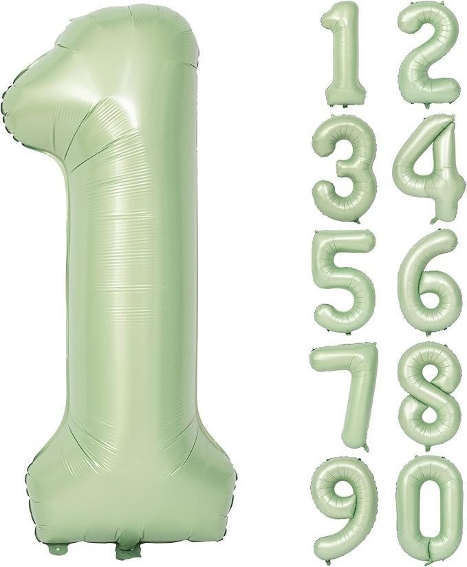 40" Olive green Number Balloons Helium Foil Mylar Balloon Birthday Party banquet Decoration Digital 1