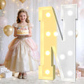 Pooqla 3FT Marquee Light Up Letters, Cool White and Warm White LED Big Mosaic Marquee Letters 3 Feet, Giant Letter Sign for Balloons Birthday Anniversary Wedding Party Decoration, Letter N