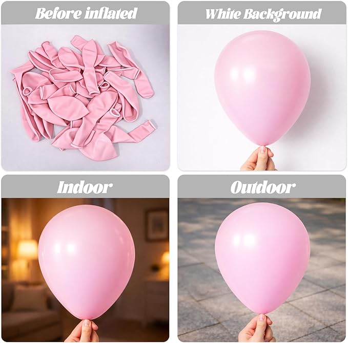 90pack Light Pink Balloons Different Size 18/12/10/5 Inch Pastel Pink Balloon Garland Arch Kit for Boys Girls Birthday Party, Baby Shower, Wedding, Gender Reveal, Baby Shower Decorations