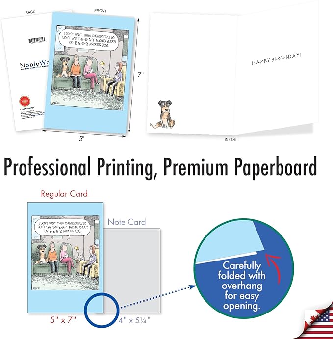 NobleWorks, Funny Birthday Greeting Card with 5 x 7 Inch Envelope (1 Card) Bday Dog Treat C10875BDG