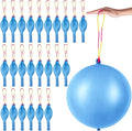 24 Pcs Blue Punch Balloons Bounce with Rubber Band Handle Punching Balloon Heavy Duty for Birthday party favors, Kids (Blue)