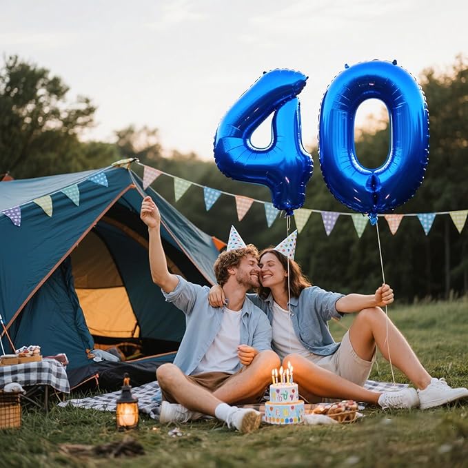 40 Inch Navy blue Number 14 Digital Balloon,Jumbo Mylar Foil Helium Balloon for 14 Balloons for Birthday Party,Wedding Anniversary Party Decorations
