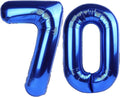 40 Inch Navy blue Number 70 Digital Balloon,Jumbo Mylar Foil Helium Balloon for 70 Balloons for Birthday Party,Wedding Anniversary Party Decorations