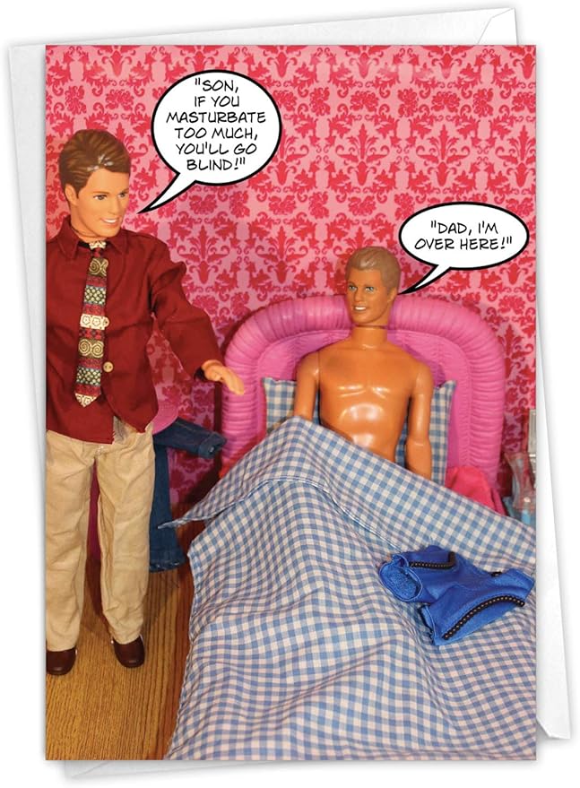 NobleWorks -1 Funny Birthday Card - Inappropriate Grown-Up Humor, Hilarious Birthdays (Buyer Discretion Advised) - Wanker 3601