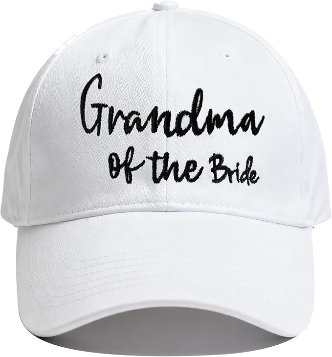 Adjustable Embroidered Hat for Bridal Shower Wedding Engagement Anniversary Honeymoon Newlyweds Couples Gifts