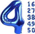 Navy Blue Number 4 Balloons 40 Inch Big Foil Number Balloons Giant Balloon 14th 24th for Boys Girls Baby Shower Anniversary Decorations, Photo Backdrop Props