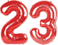 23 Balloon Numbers 40 Inch, Big Foil 23th Birthday Balloons Decorations for Women, Red Number Balloon for 2 3 23 32 Wedding Memorial Day's Graduation Supplies