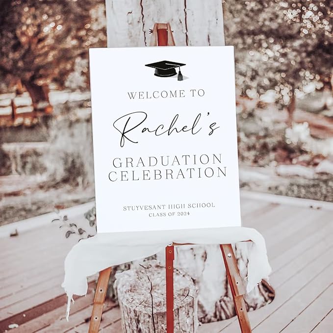 Graduation Party Welcome Sign, Photo Graduation Poster, Greenery Grad Poster, Grad Party Decorations, Senior 2025 2026, Class of 2025 Welcome Board,Custom Grad Celebration Sign, Graduates, Canvas 10