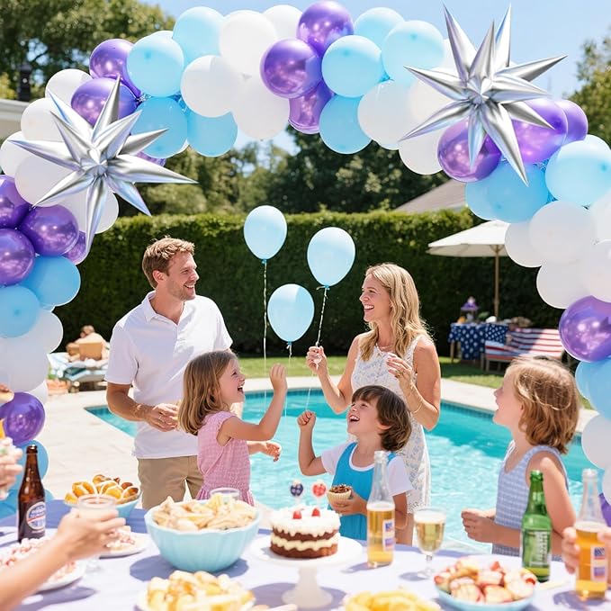 Purple and Blue Balloon Arch Garland Kit for Girls Princess Birthday Party Baby Shower Anniversary Decorations