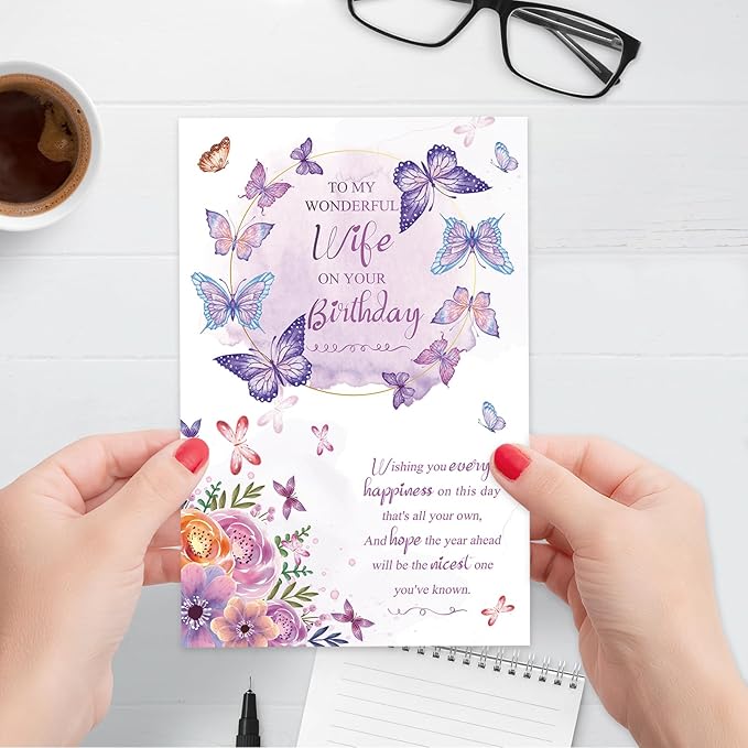 Happy Wife Birthday Card from Husband, Best Birthday Gifts for Her, Funny Wife Birthday Gift Ideas