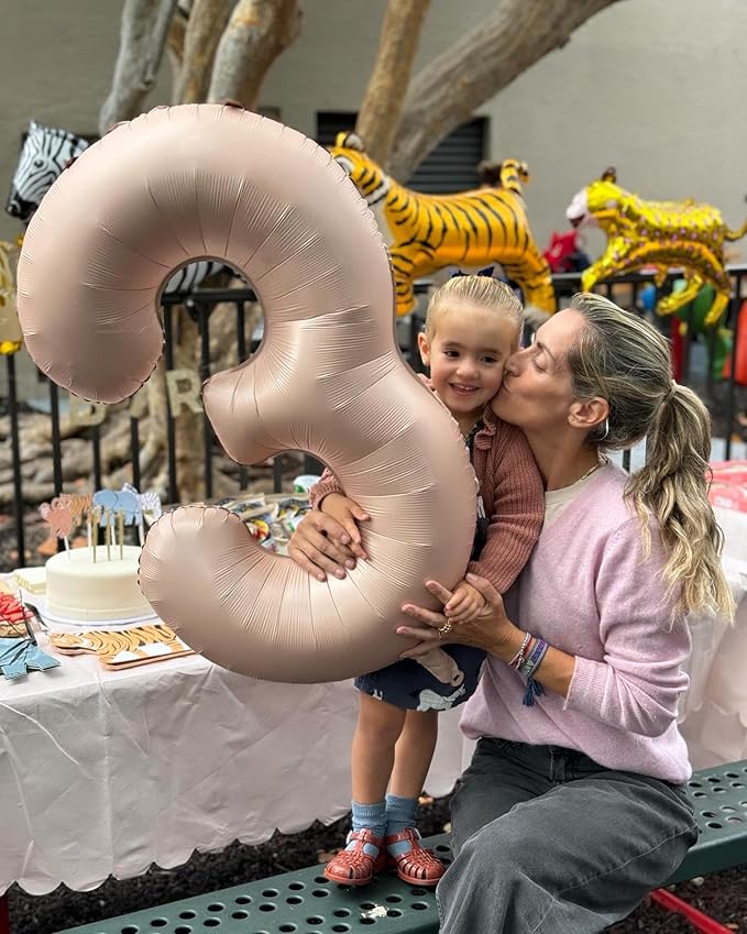 Light Brown 9 Balloon, Tan Number Balloons 40 Inch, 9th Giant Beige Birthday Decorations for Boys Girls, 19th 29th Khaki Party Decorations Supplies, Sandy Brown Number 9 Balloon