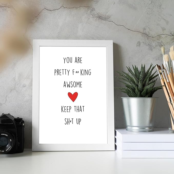Funny Thank You Card for Best Friend, Humorous Motivational Card for Him Her, Encourage Birthday Card GIft for Colleague,Boyfriend,Girlfriend, You Are Pretty Awesome Card