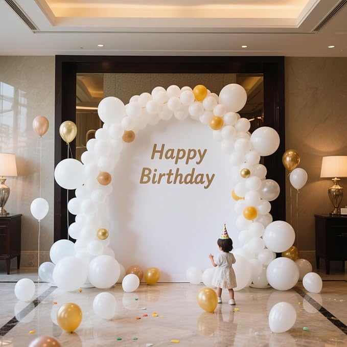 White Balloons Birthday Decorations 30 Pack 18 inch Round Wedding Ballons for White Themed Wedding Graduation Birthday Party Backdrop 4th of July Decorations Independence Day