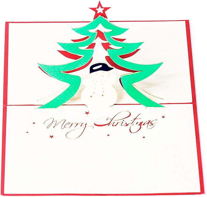 Christmas Pop Up Cards. This Set of 3D Greeting Cards are a Perfect Way to Say Thank You (5 Pack Christmas- Assorted)