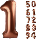 40 Inch Dark Brown 1 Balloon for First Birthday, Coffee Brown 1st Number Balloons Birthday Decorations for Girl Boy Kids Toddler Baby, Chocolate Brown One Giant Number 1 Balloon
