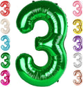 Numbers Balloon 3, 40 Inch Large Dark Green Balloon for Three Year Old Birthday Decor, 3 13 30 31 Birthday Party Decorations for Wedding Supplies