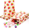 Chrisfall 20 Pcs Strawberry Party Favor Bags Strawberry Candy Paper Goodie Bags Cute Snack Treat Decoration for Fruit Themed Birthday Wedding Baby Shower
