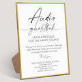 Audio Guest Book Sign, 8"X 11" Gold Frame Wood Wedding Sign with Stand, Wedding Guest Book Alternative, Engagement Party Decorations, Bridal Shower Party Favors for Ceremony and Reception-10