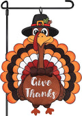 Thanksgiving Garden Flag Outdoor Decorations for Outside Double-Sided Printed, Large Fall Turkey Winter Autumn Yard Flags House Banner Yard Sign Seasonal Decoration