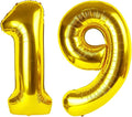 40Inch Balloon Number, Gold Number 19 Balloons Birthday Decoration for Men & Women, Foil Gold Party Decorations for Birthday Wedding Engagement Memroial Day's