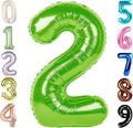 2 Numbers Balloon 40 Inch Light Green Two Balloon Number Birthday Decor, 2nd 12 21st Party Celebration Decorations Graduations Wedding Baby Shower
