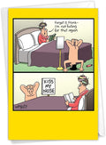 NobleWorks Hilarious Birthday Greeting Card with 5 x 7 Inch Envelope (1 Card) Bday Kiss my nose Tim Whyatt Birthday Cartoon 8347Z
