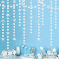 Snowflake Snow White-Silver Christmas Party-Decorations Garland - 61Ft Winter Wonderland Frozen Hanging Paper Streamers Banner,Birthday New Year Supplies Decor Ouruola