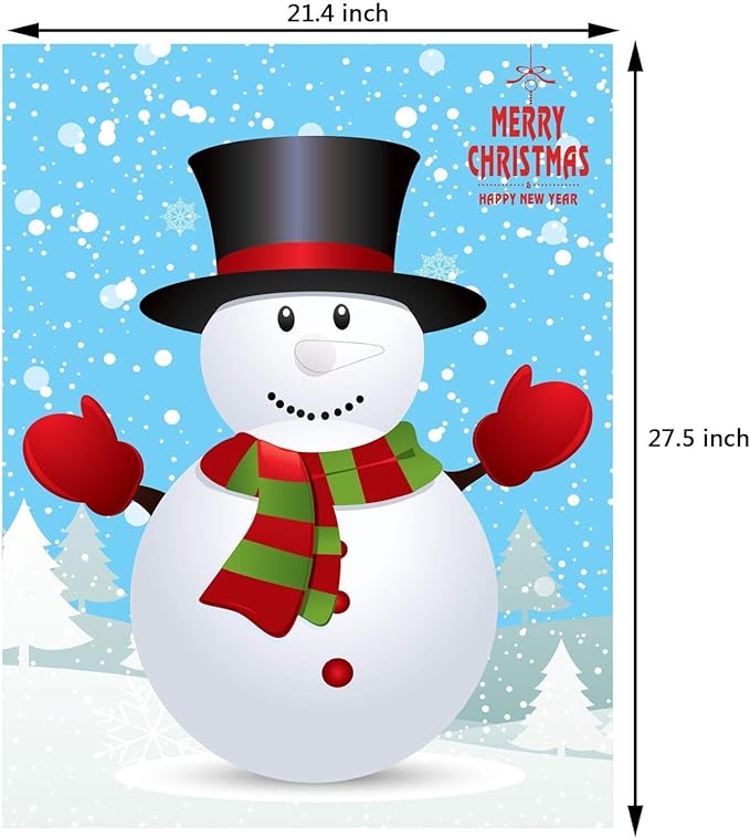MISS FANTASY Christmas Games for Kids Party Pin Nose on Snowman Christmas Party Decorations Christmas Activities for Kids Family Adults Xmas Gifts Crafts (Snowman)