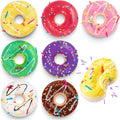 8pcs Donut Stress Ball, 2" Artificial Donut Stress Relief Exercise Balls, Small Fake Donuts for Birthday Party Favors, Shop Decoration, Shooting Props Display