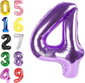 Balloons Numbers 40 Inch Big 4 Balloons for Birthday Party Decoration, Purple Number 4 Ballon for 4, 14, 24, 45 Celebration, Birthday, Christmas, Anniversary Decor