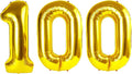 40 Inch Gold Balloon Number 100 Balloon,Jumbo Mylar Foil Helium Balloon for 100 Birthday Digital Balloons for Birthday Party,Wedding Anniversary Party Decorations