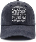 Officially Retired Hat for Women Men, Funny Adjustable Cotton Embroidery Retirement Baseball Cap
