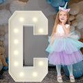 3FT Marquee Light Up Letters, Large Marquee Letters, Pre-cut Foam Board Letter C for Engagement Wedding Decorations Birthday Party Backdrop Decor, Balloon Arch Kit