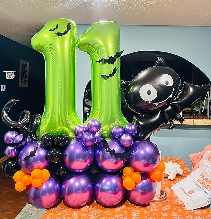 Smlpuame 40 inch Number Balloon 0-9 Green Large Number 11 Balloons,Digital Balloons for Birthday Party Celebration Decorations Supplies, Helium Foil Number Balloons for Wedding Anniversary