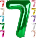 40 Inch Number 7 Balloon, Dark Green Seven Birthday Decor, 7 17 27 70 Year Old Balloon Number for Engagement, Wedding, Graduations