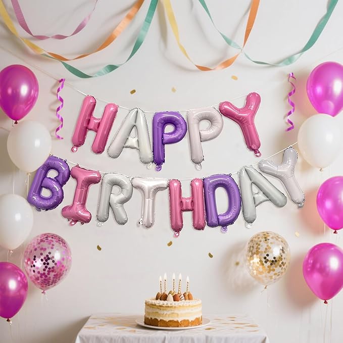 167PCS Purple Pink Teal K-Pop Music Themed Birthday Decorations with HAPPY BIRTHDAY &Musical Symbols & Disco Star & Guitar Foil Balloons for Kpop Music Girls Fans Birthday Party Grad Prom Decoration
