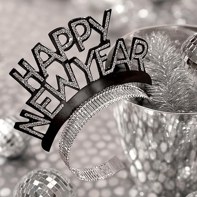 New Years Eve Party Supplies - New Years Decorations 2026 - 98 Pcs Sets With Happy New Year Balloons,Disco Balls, Hats, Headbands, Glasses,Noise Makers,Fringe Curtains - Nye Decor Backdrop Accessories