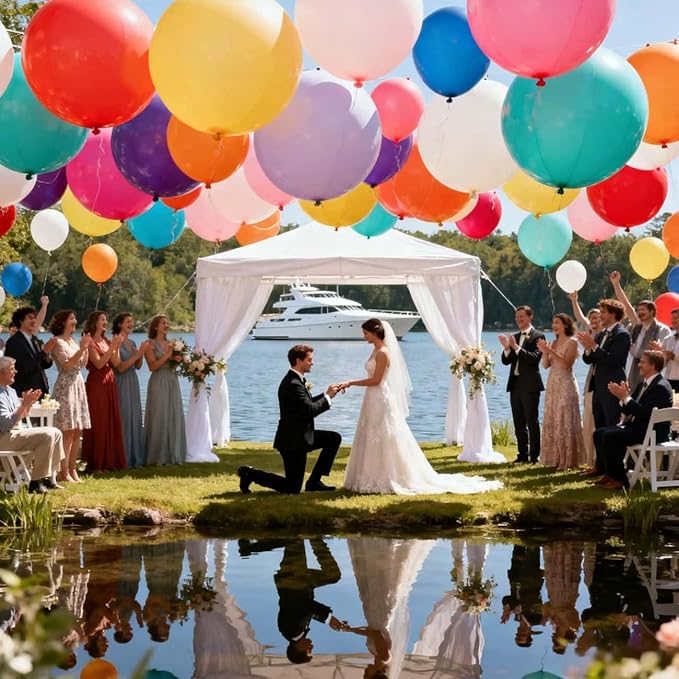 70 Pack 18 Inch Latex Balloons, 14 Kinds of Colorful Party Balloon Bulk for Birthdays, Weddings, Baby Showers & All Party Events