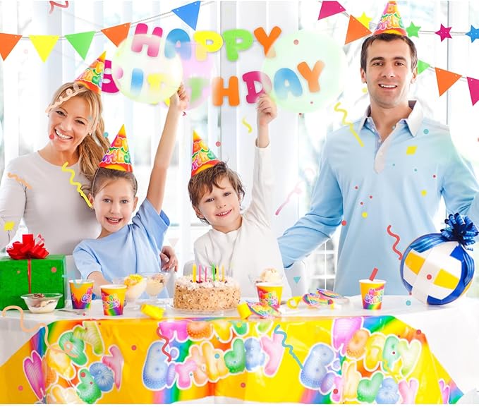 CIEHER Felt Happy Birthday Banner for Birthday Party Favors - Colorful Bunting, Star & Letter Decor for Birthday Parties