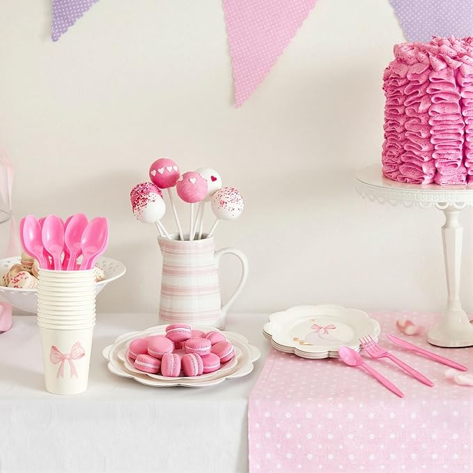 One Silly Goose Birthday Party Tableware Set for 25 Guest Disposable Plates Cups Bow Napkins Fork Knife Spoon Silly Goose Baby Shower Party Favors Birthday Decorations(175,Pink)