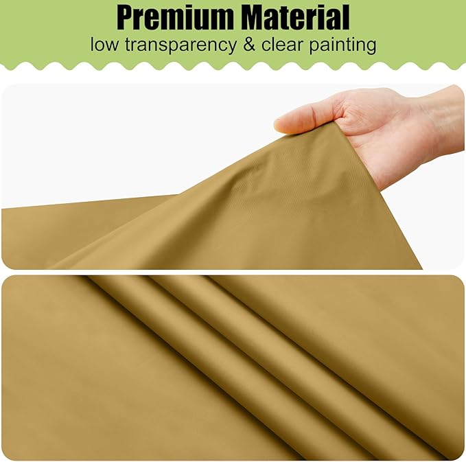 Smiry Disposable Table Cloth - 6 Pack, 54 x 108 Inch Waterproof Rectangle Tablecloths for Parties, Decorative Plastic Table Cover, Leakproof & Sturdy, Gold