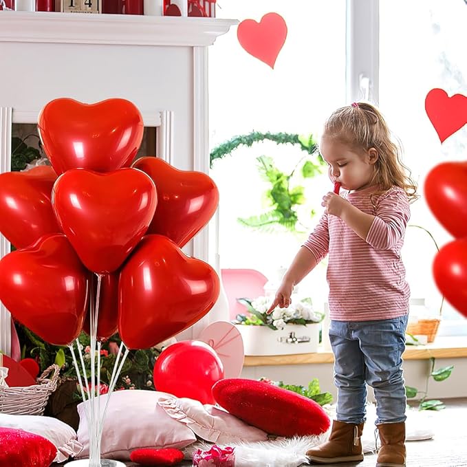 6 Sets Balloon Sticks with Base for Table Balloon Stand Kit Balloon Stands with Base for Floor Balloon Arch Stand with Base Balloon Stands for Table Baby Shower Birthday Wedding Party Decorations