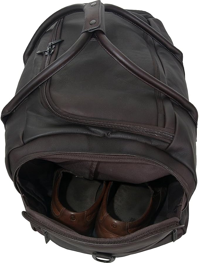 Kenneth Cole REACTION Duff Guy Colombian Leather 20" Single Compartment Top Load Travel Duffel Bag, Black