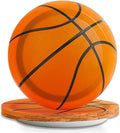 Wiooffen 48 Pcs Basketball Party Plates 7inch Birthday Party Disposable Paper Dessert Plates Supplies Decorations Basketball Theme Plates Tableware for Birthday Baby Shower
