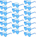 20 Pack Heart Sunglasses for Women Candy Transparent Rimless Bulk Heart Shaped Glasses for Bachelorette Party Favors