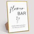 Flower Bar Sign for Wedding, 8"X 11" Gold Frame Wood Wedding Sign, Flower Bar Supplies, Bridal Shower Signage, Engagement Party Decorations, Bridal Shower Party Favors for Ceremony and Reception-11
