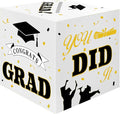 Graduation Card Box, Graduation Party Decorations 2025, Graduation Box, Graduation Card Holder, Foldable Cardboard Congrats Grad Card Gift Box for Graduation Party Supplies Party Favors White