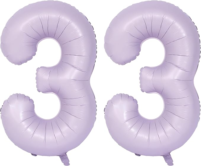 40 In Matte Purple Number Balloons Helium Foil Mylar Balloon Birthday Party banquet Decoration Digital 33