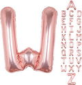 Letter Balloons 40Inch Large Giant big Foil Mylar Rose Gold Balloons W for Birthday Party Decorations